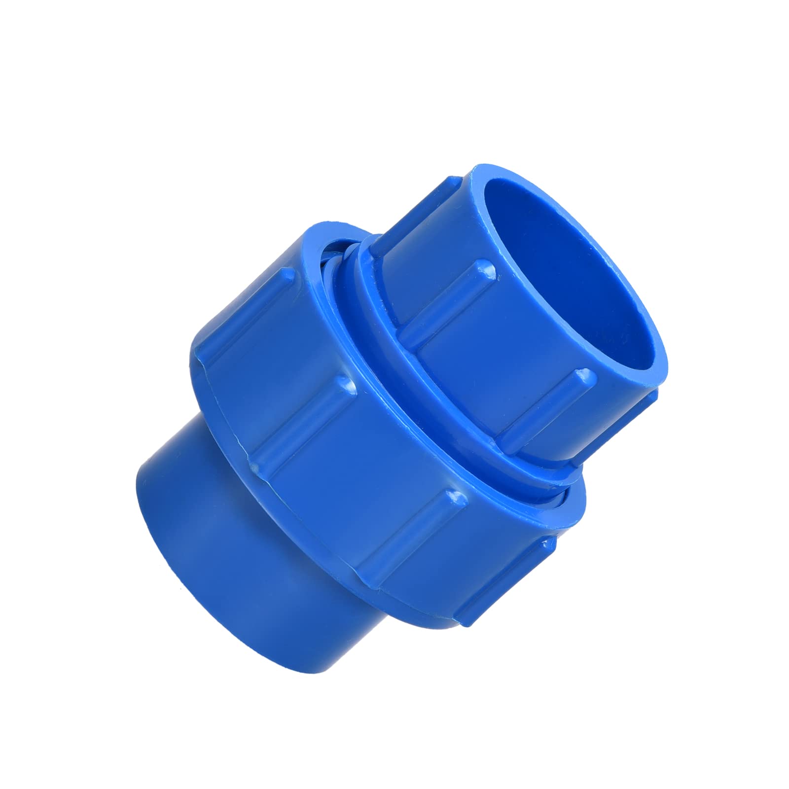 METALLIXITY PVC Union Socket, (1-1/4 Inch), PVC Pipe Fitting Coupling Adapter - for Water Supplies Build, DIY, Garden Shelf Greenhouse, Blue
