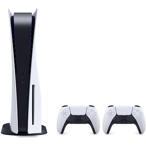 Mytrix 2021 Playstation Console PS5 Disk Version with Two Controllers and Mytrix Accessory Cable