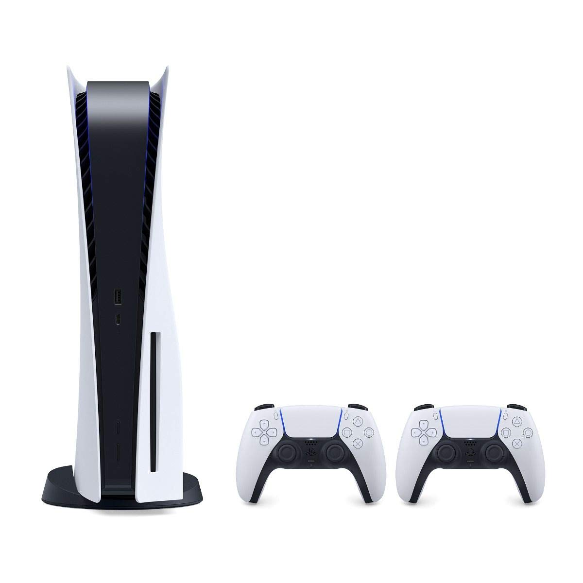Mytrix 2021 Playstation Console PS5 Disk Version with Two Controllers and Mytrix Accessory Cable