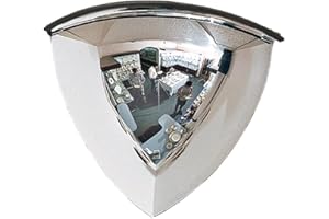 StartFine 19 Inch Quarter Dome Mirror Security and Safety Corner Mirror 1/4 Dome Convex Mirror with 90 Degree Viewing Angle