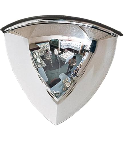 2 Pieces Acrylic Security Mirror Dome Mirror Wall Mount