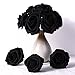 Febou Artificial Flowers, 100pcs Real Touch Artificial Foam Roses Decoration DIY for Wedding Bridesmaid Bridal Bouquets Centerpieces, Party Decoration, Home Display (Concise Type, Black)
