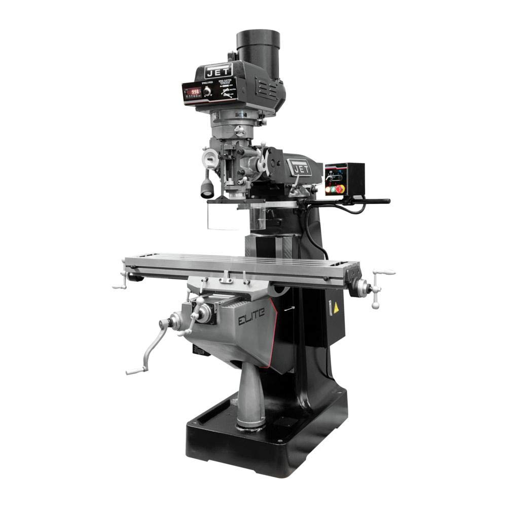 JET 894429 EVS-949 Mill with 3-Axis Newall DP700 (Knee) DRO and Servo X-Axis Powerfeed