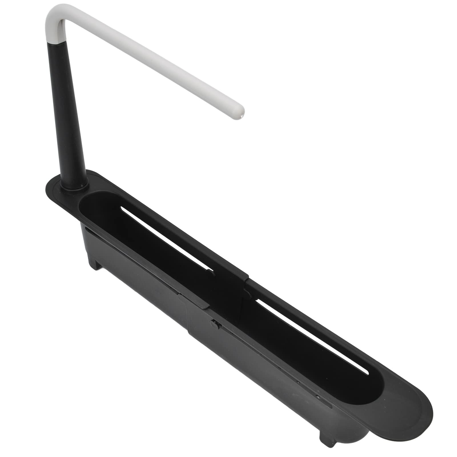 Atyhao Telescopic kitchen sink storage rack Large capacity household telescopic kitchen sink storage rack black