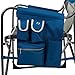 Timber Ridge Director's Chair Oversize Portable Folding Support 300lbs Utility Lightweight for Camping Breathable Mesh Back with Side Storage Bag, Side Table, Blue, Large