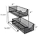2 Tier Organizer Baskets with Mesh Sliding Drawers, Ideal Cabinet, Countertop, Pantry, Under the Sink, and Desktop Organizer for Bathroom,Kitchen, Office.
