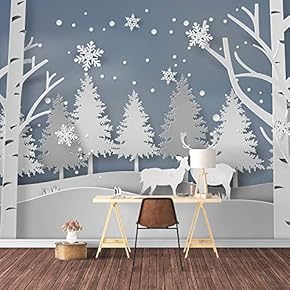 Wall Mural Snow World Removable Wallpaper Wall Sticker for Bedroom Living Room - 66x96 inches