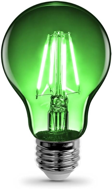 Feit Electric A19 Clear Glass Green LED 