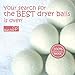 Heart Felt Wool Dryer Balls (6 Pack XL) Pure New Zealand Wool, No Cheap Fillers, Natural Reusable Non-Toxic Fabric Softener, Reduces Drying Time