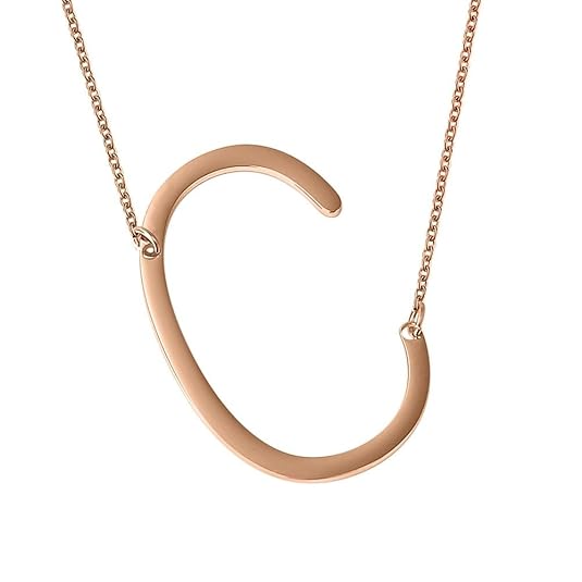 ILLISIO Edelstahl Halskette für Damen - Personalisierte Buchstabenkette mit Anhänger - A Gold