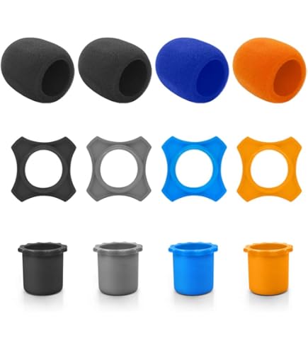 thumbnail image 2 of UPOUART 10Pcs Wireless Microphone Bottom Sleeve Silicone Mic Bottom Rod Stand Assorted Colors 2 of 14