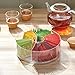 mDesign Plastic Spinning Kitchen Lazy Susan Round Turntable Storage - Rotating Organizer for Tea Holder - 5 Compartments, For Beverage Bags, Sweeter, Individual Packet - Clear