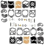 QAZAKY 2pc Carburetor Diaphragm Gasket Rebuild Repair Kit Replacement for Walbro K10-WAT WA WT Series Carb 2-cycle String Trimmers Blowers Chainsaw Poulan Weedeater Ryobi Homelite Lawnboy Toro Stihl