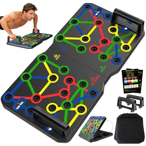 Tabla de Flexiones 30 en 2, Push Up Board Portátil, Soporte Multifuncional para Hombres y Mujeres, Equipo de Pecho y Brazos para Ejercicio y Gimnasio en Casa