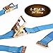 DC Cargo Mall E Track Ratchet Straps Cargo Tie-Downs, (Pack of 4) 2 x 20 Heavy Duty Blue Tie-Down Rachet Straps, Strong Ratchet Strap, E Track Spring Fittings, Tie Down Motorcycle