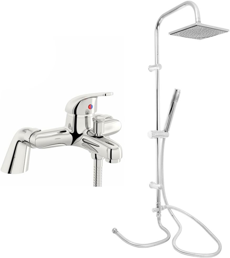 Bath Shower Mixer Thermostatic Valve Tap 3 Way Use Dual Square Head