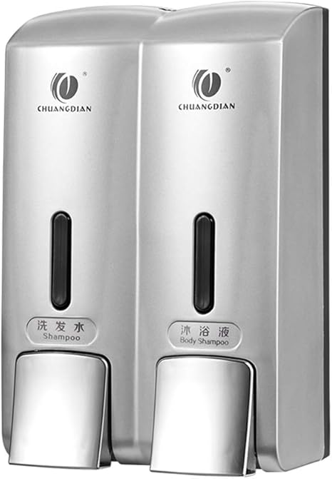 Amazon ソープディスペンサー ダブルソープディスペンサー 壁 に取り付けられたキッチン用バスルームローションボトル ファミリーホテルに最適 ソープ シャンプー用ディスペンサー ホーム キッチン オンライン通販
