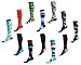 Compression Socks for Men & Women - BEST Graduated Athletic Fit for Running, Nurses, Shin Splints, Flight Travel, Maternity Pregnancy - Boost Stamina, Circulation & Recovery (Cool Stripes, L/XL)