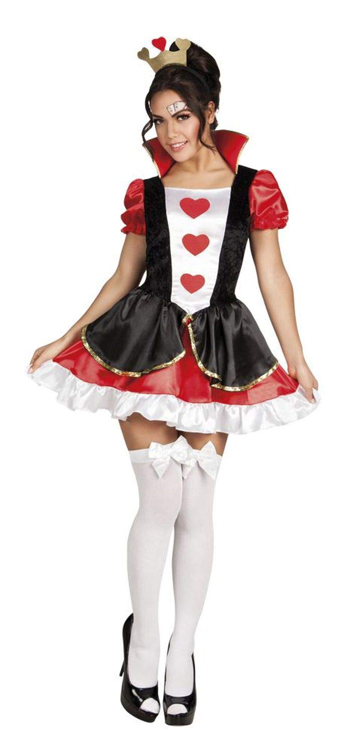 Boland Womens Queen of Hearts Fancy Dress Costume Ladies Fairytale Outfit World Book Day Dress Up Halloween Carnival Medium Size