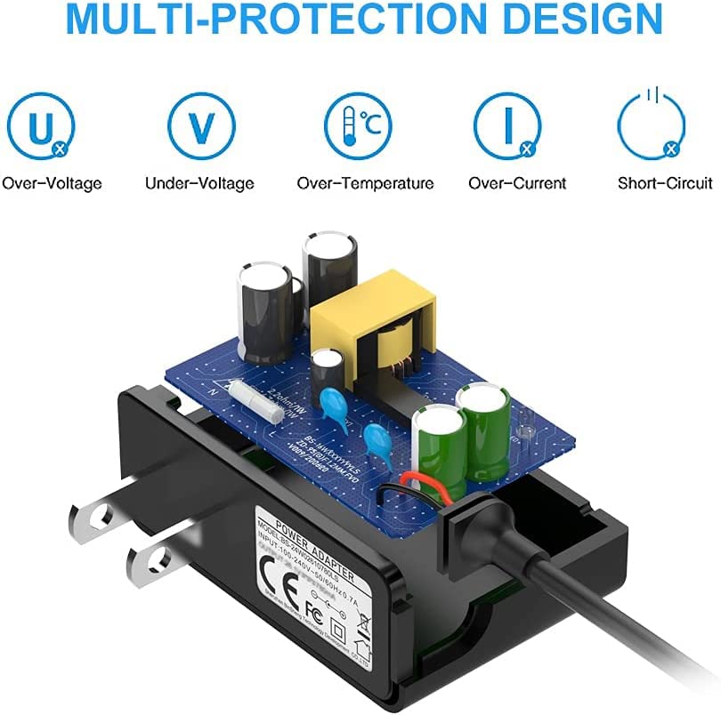 12V 500mA Power Supply Adapter for Yamaha Keyboard YPT, PSR, YPG, DGX