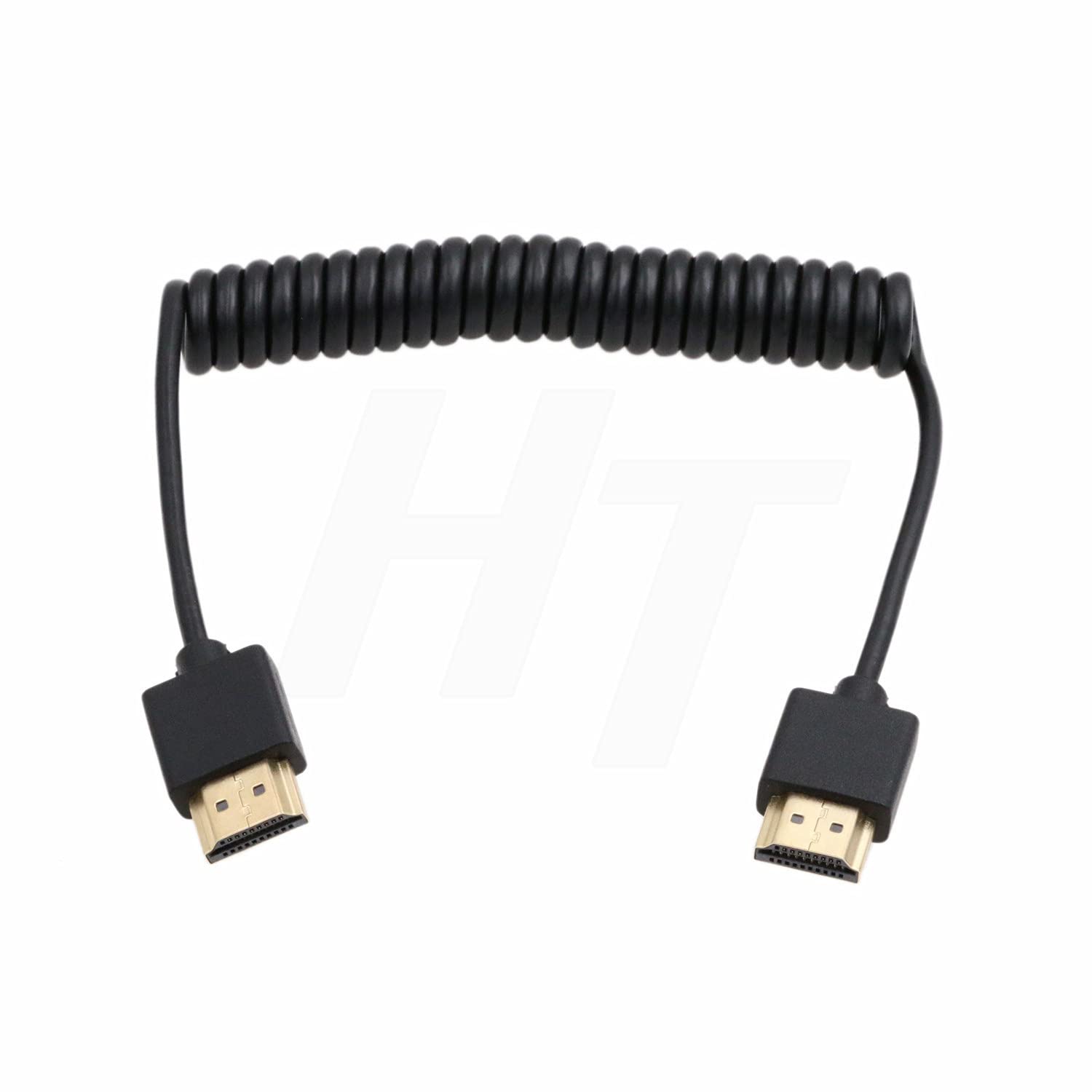 HangTon Coiled Thin HDMI to HDMI 2.0 4K Cable for ZCAM E2 Sony Canon Panasonic Blackmagic Camera ATOMOS Portkeys Monitor