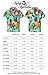 KING KAMEHA Men's Pineapple-Desings Summer-Party-Shirts Short-Sleeve, Pineapple, Turquoise, M