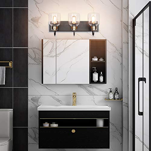 PRESDE Black Vintage Bathroom Vanity Light Fixtures Over Mirror Bath 3
