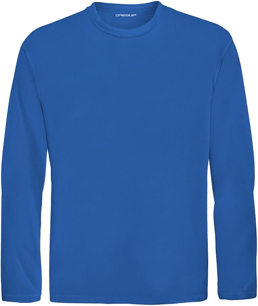 DRI-Equip Youth Long Sleeve Moisture Wicking Athletic Shirts. Youth Sizes XS-XL: Clothing