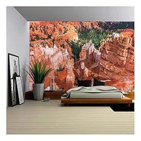 Geological Formation with Canyon Erosion and Sandstone - Removable Wall Mural | Self-Adhesive Large Wallpaper - 66x96 inches