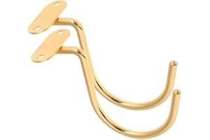 Tongina 2 Pack Snooker Billiard Table Board Cue Brass Hook with 4 Mounting Screws Suit for Pool Table Accessories