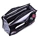 Magik 2 Pack Travel Insert Handbag Purse Large Liner Organizer Tidy Bags Expandable 13 Pocket Handbag Insert Purse Organizer with Handles (.Black.)