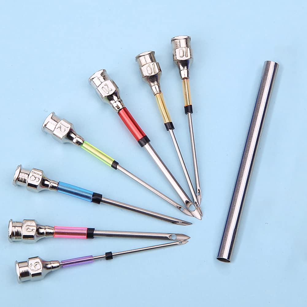 8 Pcs Embroidery Stitching Kit - Punch Needles, Cross Stitch Tools with 4 Colors Thread