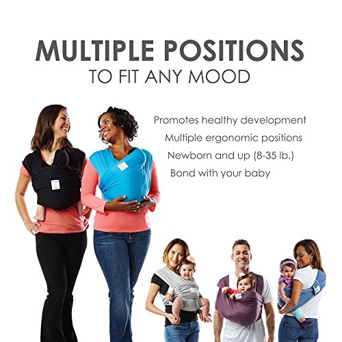 Baby K'tan Original Baby Carrier, Black, X-Small