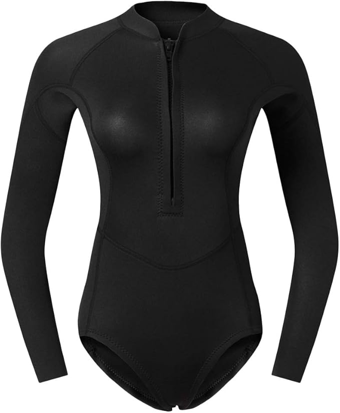 freneci One Piece Women Wetsuit Thermal Winter Swimwear Rash Guard