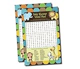 Word Find Search - Baby Shower Game - King of Jungle Theme (50-sheets)