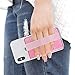 CASZONE Credit Card Holder Phone Wallet,Flip Wallet Stick on Back of Phone with Elastic Hand Strap,Cell Phone Card Holder Glitter Girl fit iPhone Android Case -Pink