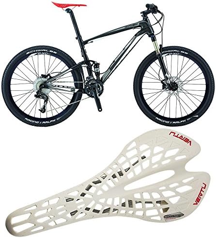 Progre® Comfortable Light Weight Mountain Bike Road Bicycle Hollow Out Spider Saddle Seat Seat Cushion Bicycle Accessories (white)