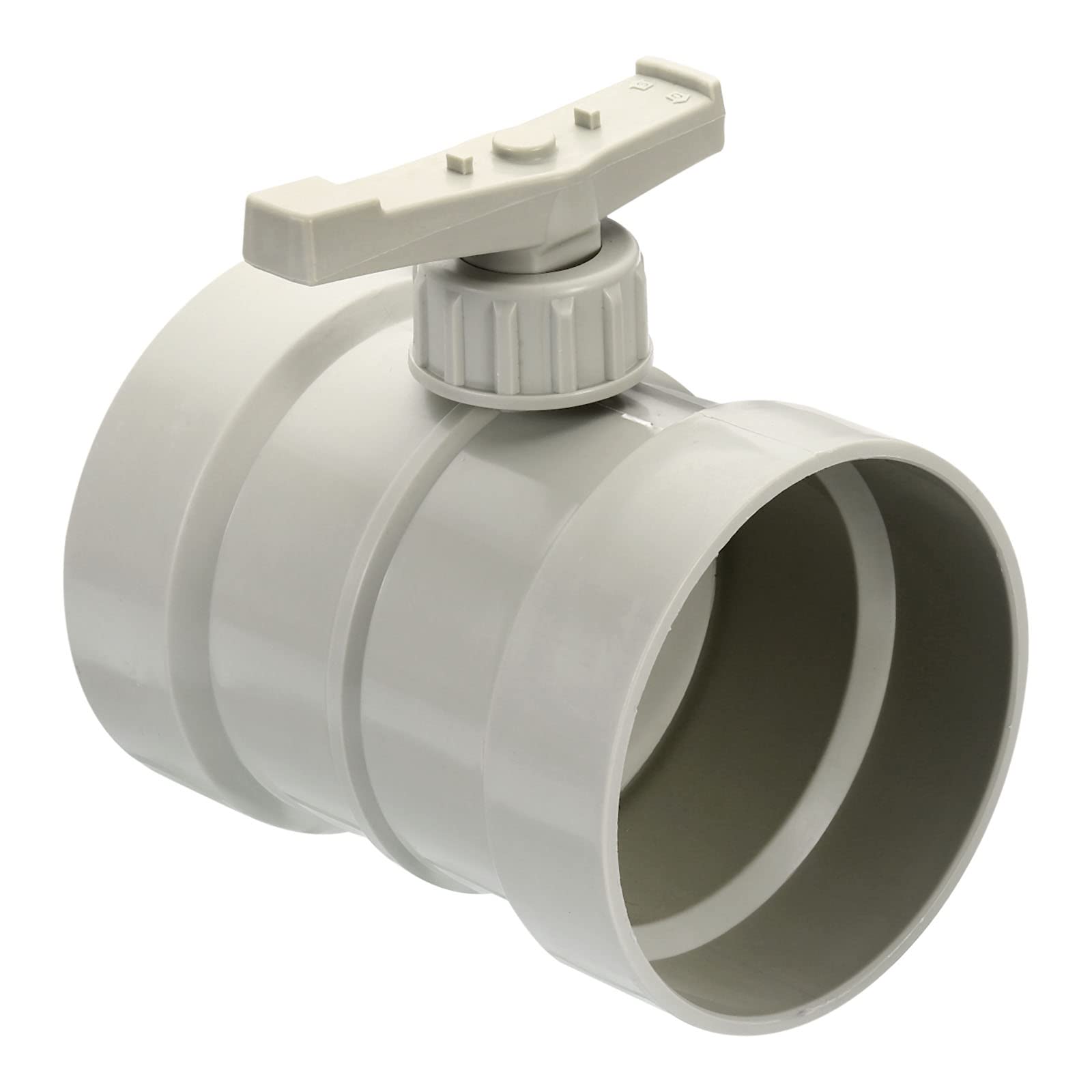 PATIKIL 4" HVAC Duct Manual Volume Damper, PP Adjustment Flame Retardant Airflow Backdraft Damper Control for HVAC Air Balancing System, Beige — image 1