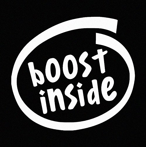 Boost Inside Vinyl Car Window Decal Sticker White