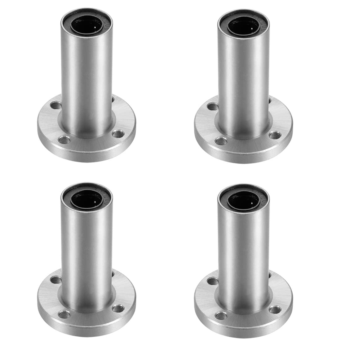 Photo 1 of HiPicco Linear Ball Bearings, LMF12LUU 12mm Extra Long Round Flange Linear Motion Bushing Double Side Rubber Sealed for 12mm Linear Shaft CNC Machine 3D Printer 4 Pack