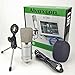 USB Microphone, Alvoxcon Unidirectional Condenser Mic for Computer, PC (Mac/Windows), Podcasting, Vlog, YouTube, Studio Recording, Skype, Stream, Voice Over, Vocal Dictation with Desktop Tripod Stand