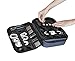 BAGSMART Double Layer Travel Universal Cable Organizer Cases Electronics Accessories Storage Bag for 10.5'' iPad Pro, iPad air, Charger, Kindle, Blue