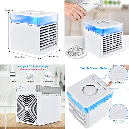 Portable Air Conditioner Fan, AUSHEN Personal Air Cooler Mini Air