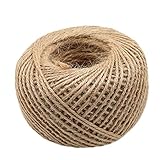 HULISEN 3ply Jute Twine, 328 ft Heavy Duty Natural