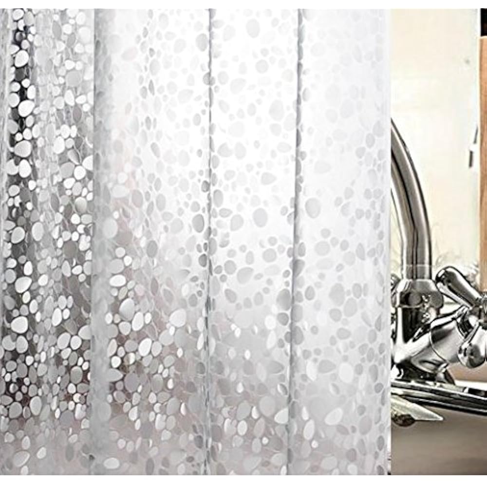Extra Long 72 By 78inch Shower Curtain Liner Cobblestone EcoFriendly PVC Bath eBay