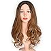AISI HAIR Long Brown Ombre Wavy Wig Two Tone Curly Big Wavy Wig Heat Resistant Synthetic Honey Blonde Wavy Hair for Women