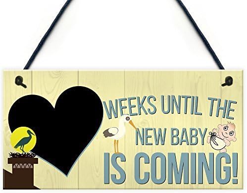 Alvis Petty Countdown Chalkboard Weeks Until Baby Hanging Sign Baby Shower Pregnancy Gift