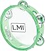 LMI Transparent Tambourine with Head Green 15CM