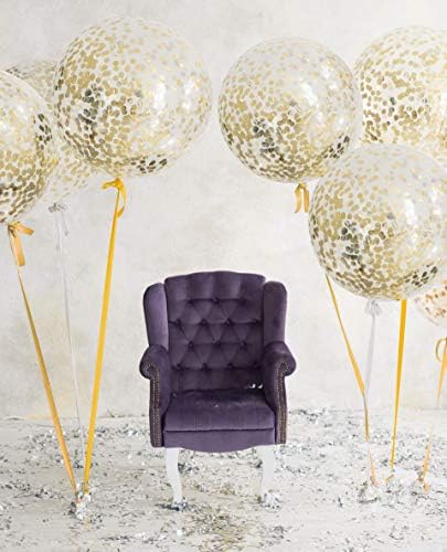 Russ Valley Jumbo Confetti Balloons for Birthday Party Decorations - 6 Pack, 36 Inches