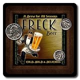Freck Family Name Beer and Ale Rubber Drink
